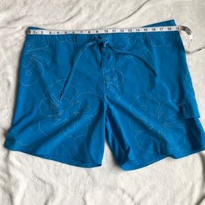 Ladies blue swim shorts